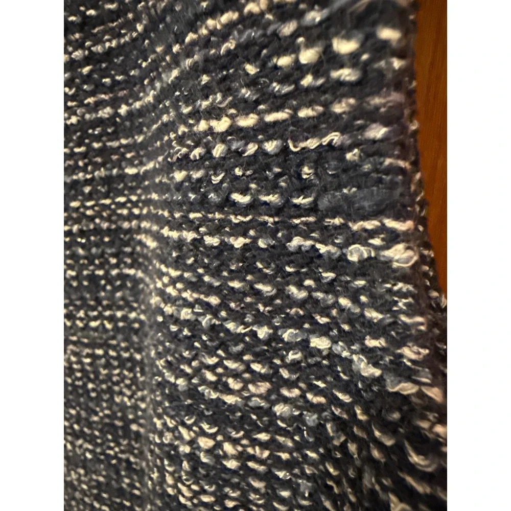 Banana Republic sheath dress 8 navy tweed lined sleeveless Italian cotton blend - Picture 6 of 16